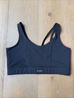 FIVE Dancewear Black Sports Bra, Size M